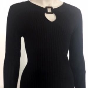 Chaus Womens Silk Keyhole Sweater Pre-owned M